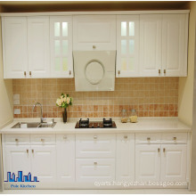 Pole Linear Style White PVC Kitchen Cabinet